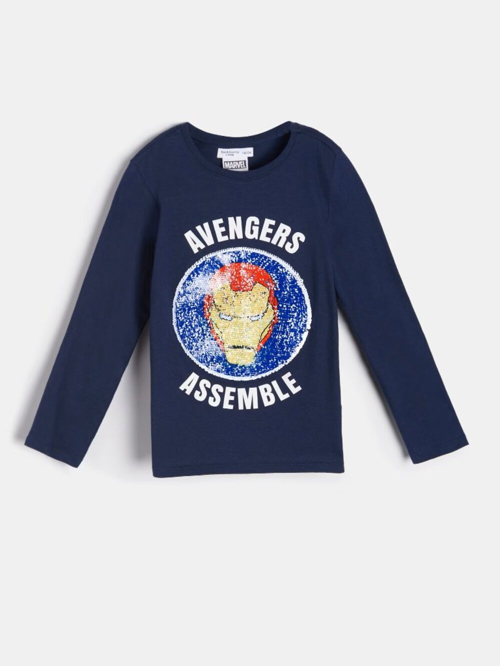 Marvel Avengers Reversible Sequin Long Sleeve Shirt Navy NWT Official Licensed